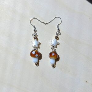 Mini Mushroom Star Earrings!!!